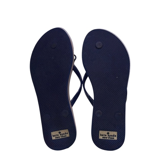 Kate Spade Blue Floral Sandals flip flop size 7/8 - Picture 6 of 8